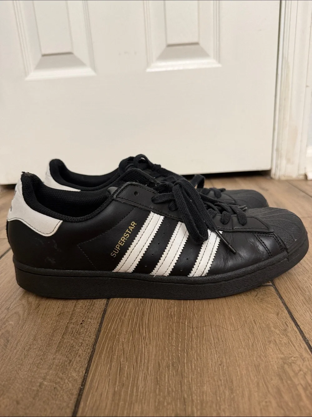Adidas Superstar ADV Black Sneakers With Signature Stripes